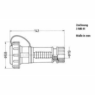 Kupplung SCHUKO TM 230V/16A IP68 druckwasserdicht bronzegrn - Mennekes