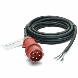 CEE-Anschlusskabel 400V/16A IP44 Gummi H07RN-F 5x1,5 mm mit Stecker/freies Ende 5-polig