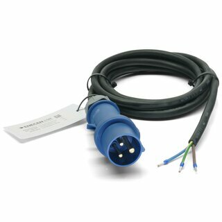 CEE-Anschlusskabel 230V/16A IP44 Gummi H07RN-F 3x2,5 mm mit Stecker/freies Ende 3-polig
