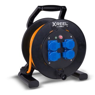 Kabeltrommel XREEL 230V/16A K2 IP54 PUR H07BQ-F 3x1,5mm orange 40m