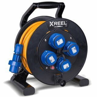 Kabeltrommel XREEL 230V/16A K2 IP68 PUR H07BQ-F 3x2,5mm orange druckwasserdicht 50m