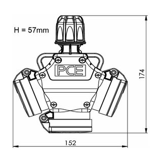 Verlngerungskabel 230V/16A IP44 Gummi H07RN-F 3x2,5 mm mit Vollgummi ST/3-Wege KU KD TT